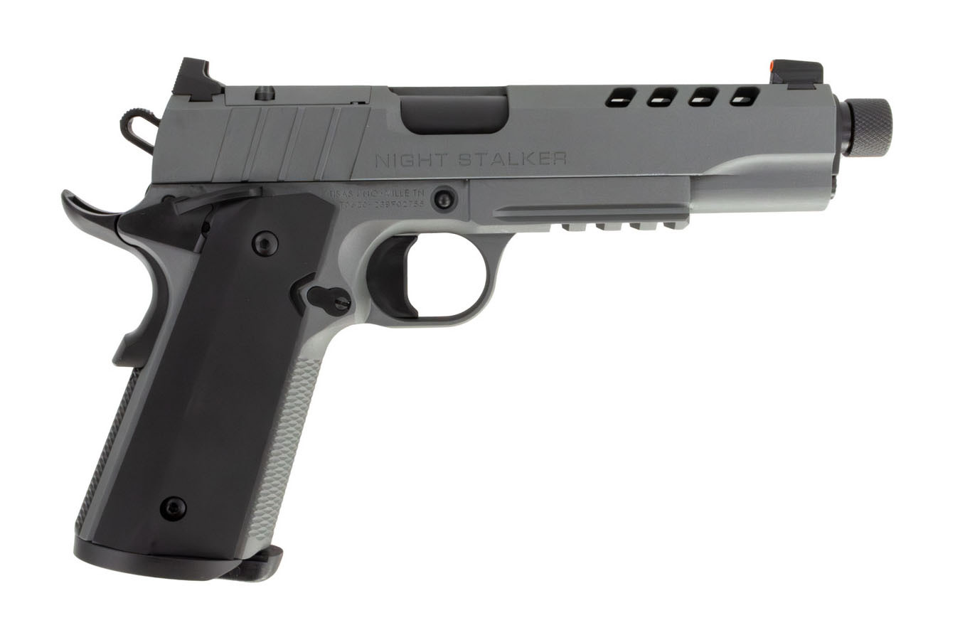 TISAS 1911 Night Stalker SF 10mm Optic Ready Pistol with Grey Cerakote Finish